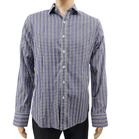 Robert Graham Mens Classic Fit Checkered Long Sleeve Shirt Large - Picture 13 of 13